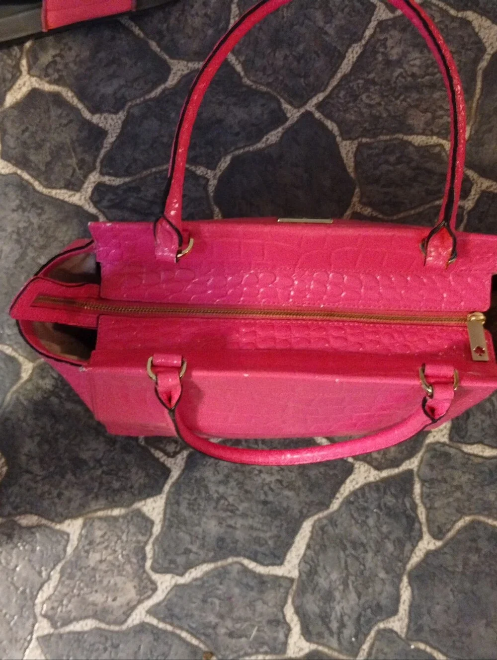 Kate Spade Alice Ridgely Avenue Pink Sapphire leather satchel RARE VINTAGE
